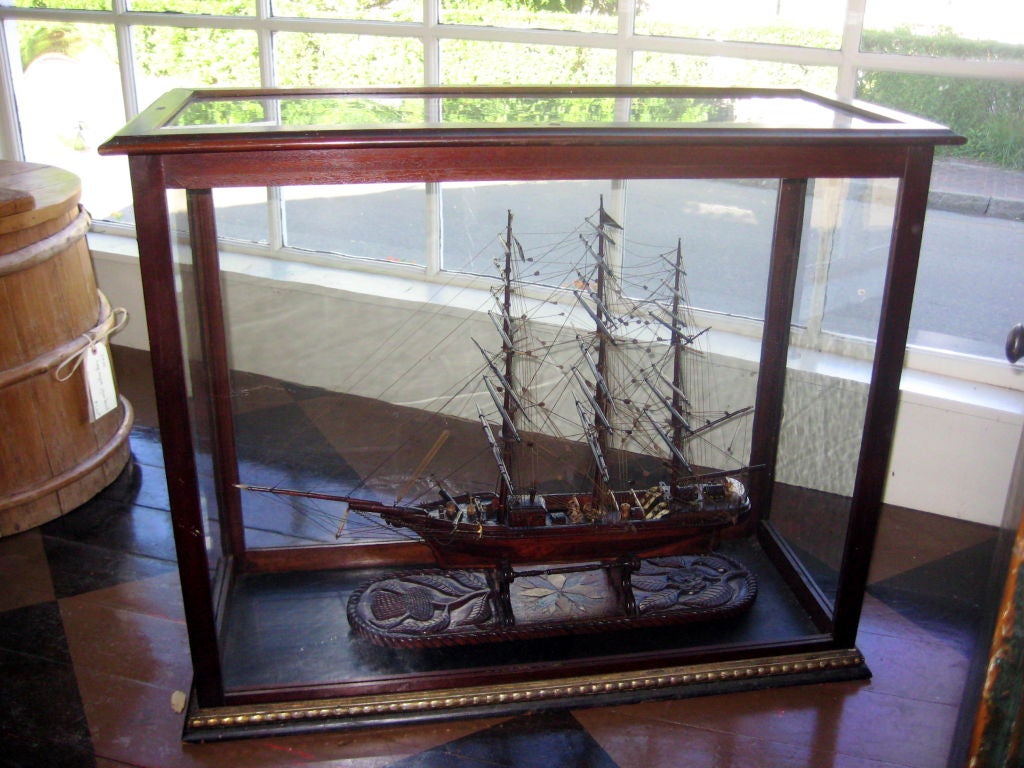 Glass cased clipper ship