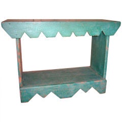 Painted pine two-tier bench