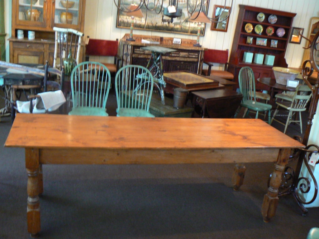 Pine Refectory Table In Excellent Condition In Nantucket, MA