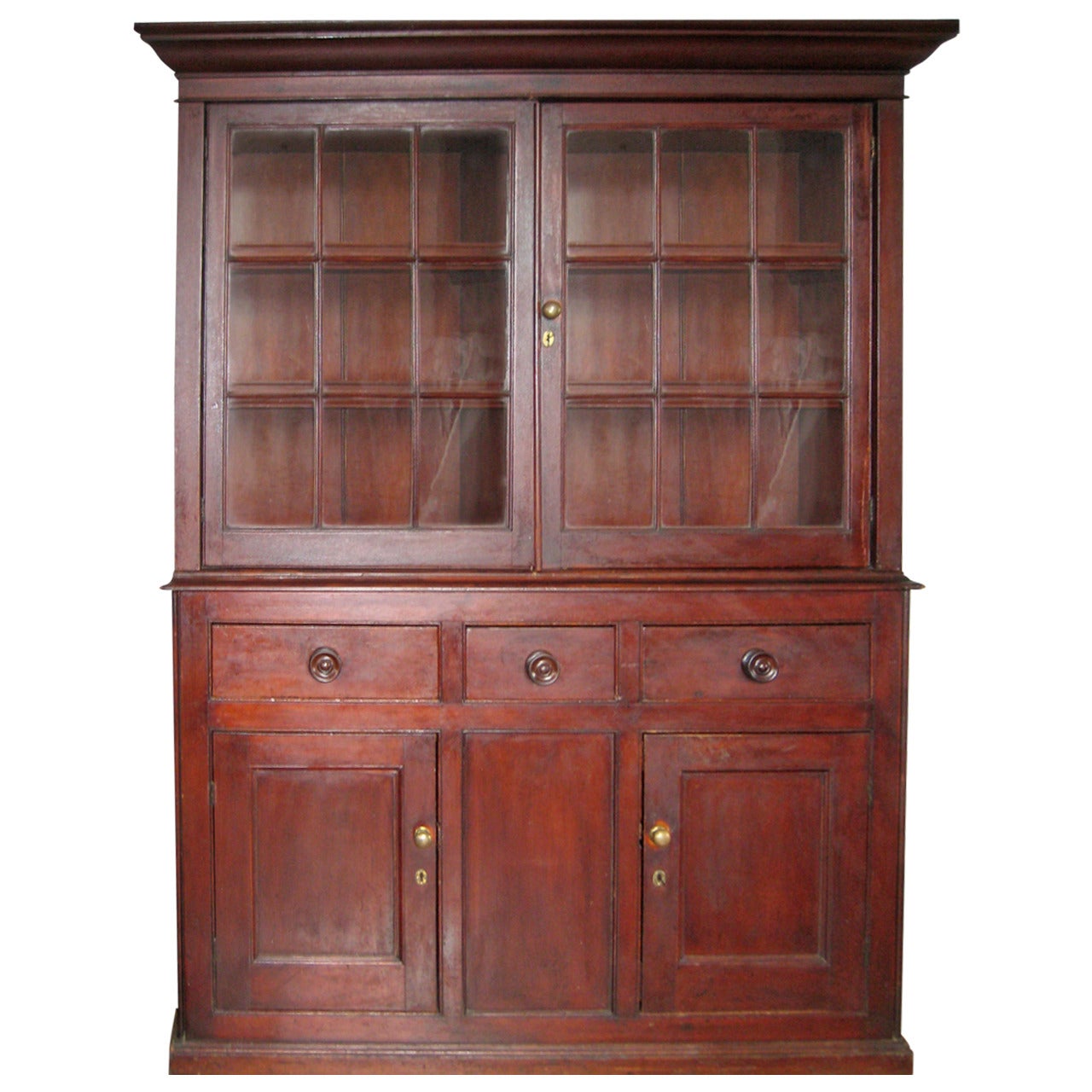 Painted Pine Glazed Cupboard