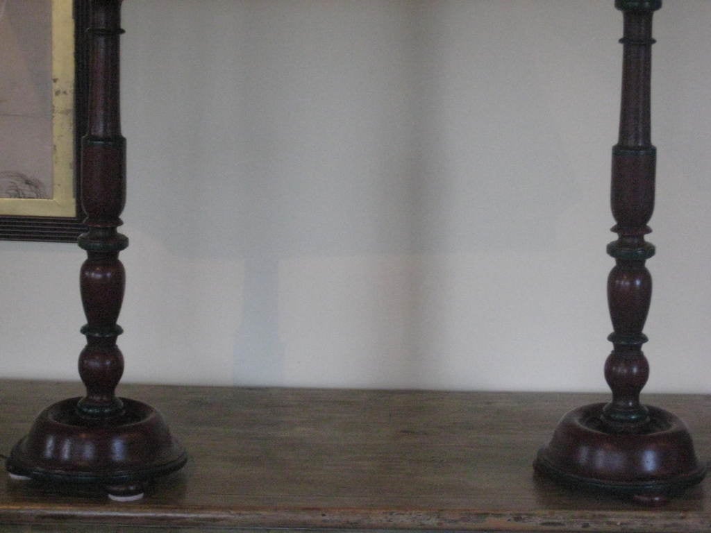 English Pair Of Tall Table Lamps For Sale