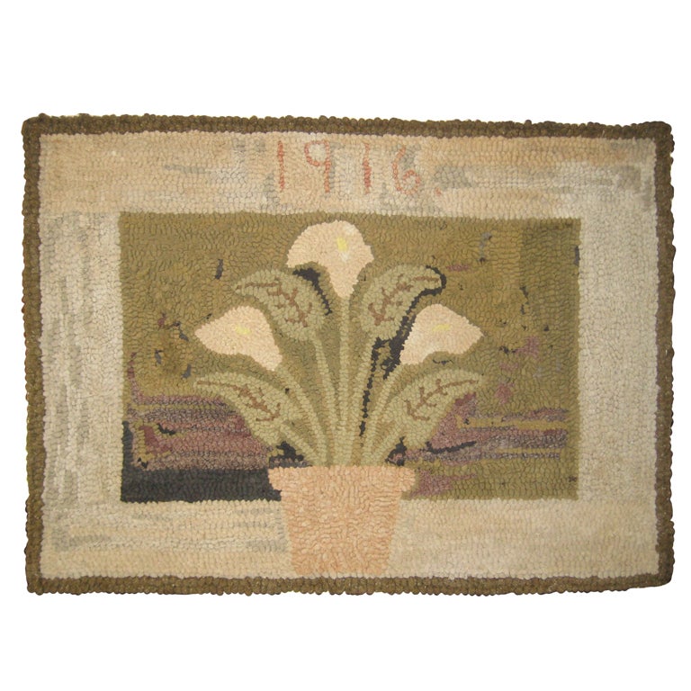 Hooked Rug For Sale at 1stDibs