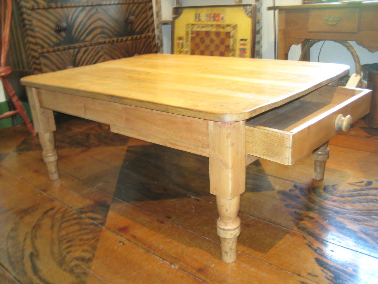 antique pine coffee table