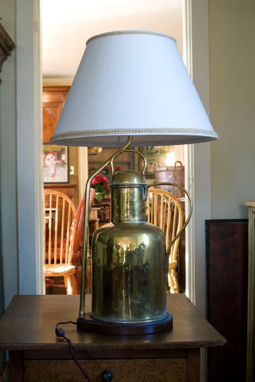 Brass Lamp with Custom Shade