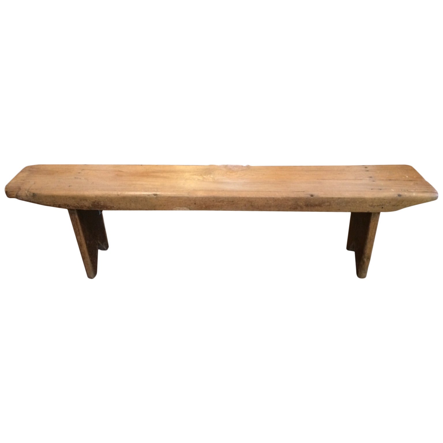 Pine Bench with Bootjack Ends