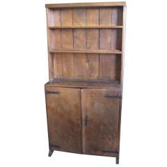 Antique American Pine Stepback Cupboard