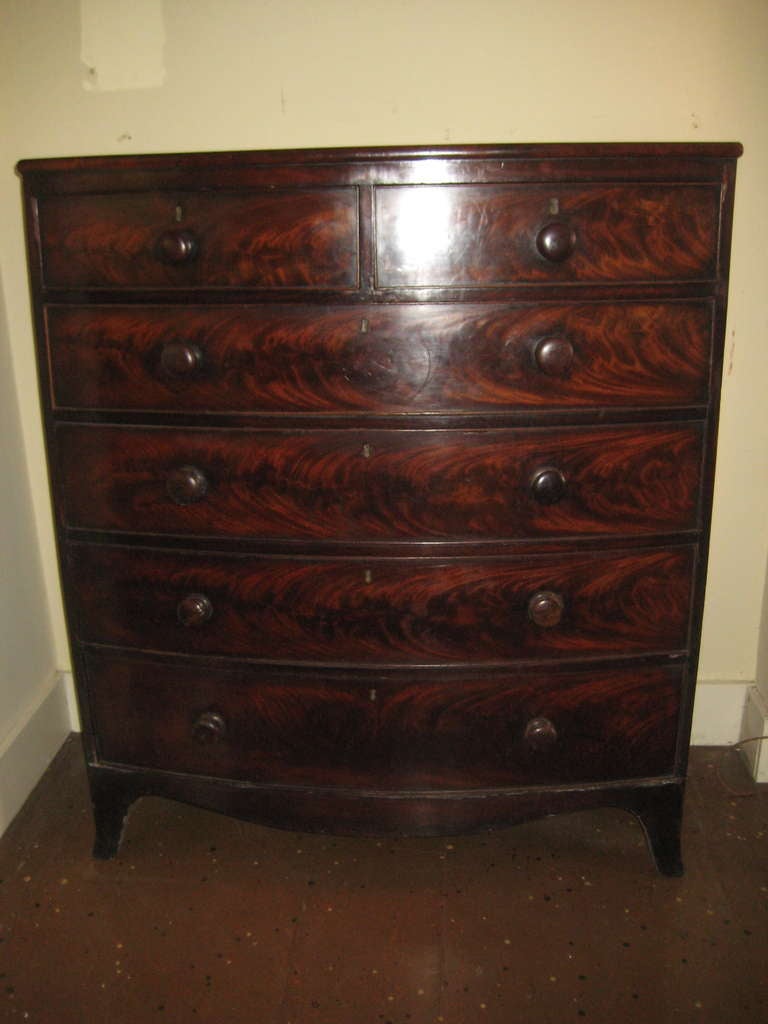 English Mahogany Bowfront Chest of Drawers