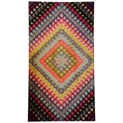 19th Century Hooked Rug in Clamshell Pattern