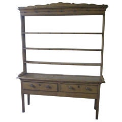 English Painted Pine Buffet with Shelves