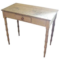 English Faux Bamboo Painted Side Table
