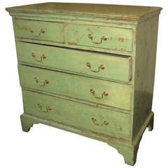 Green Painted Chest Of Drawers