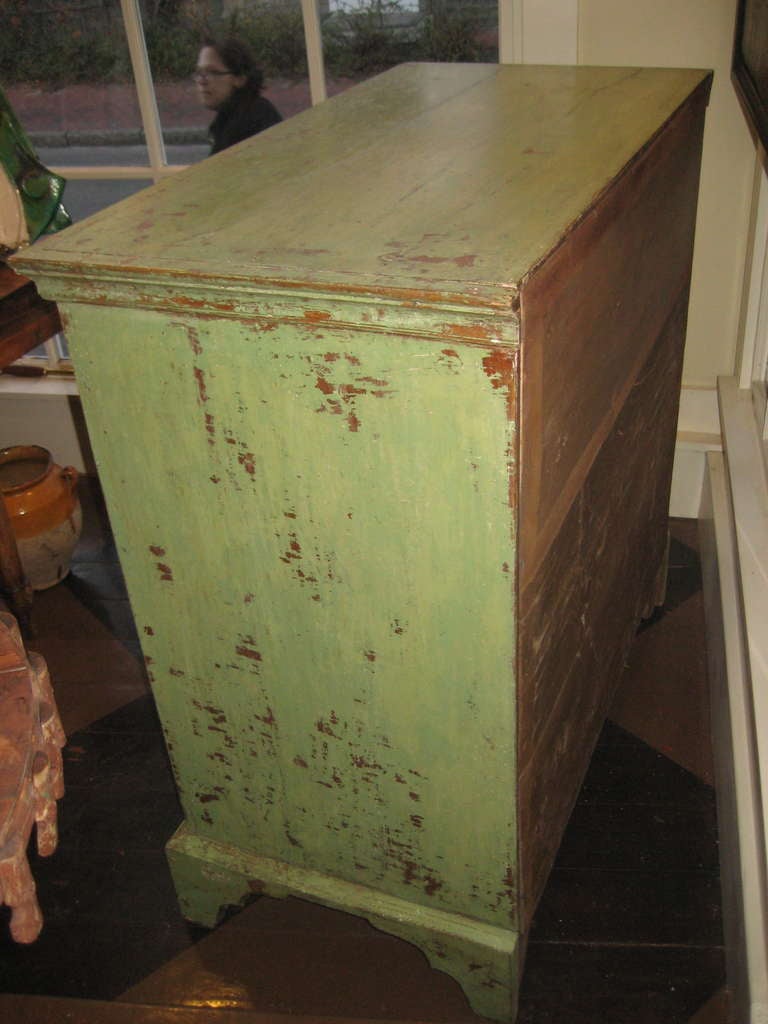 Canadian Green Painted Chest Of Drawers