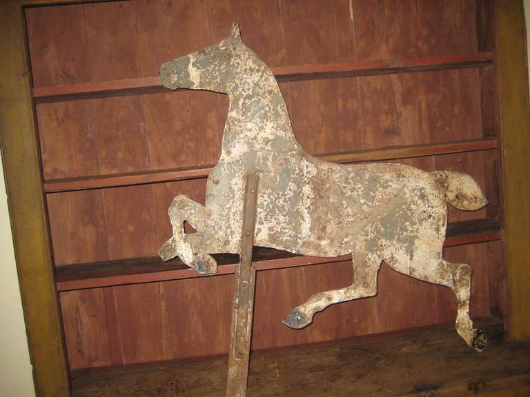 Painted Sheet metal horse weathervane