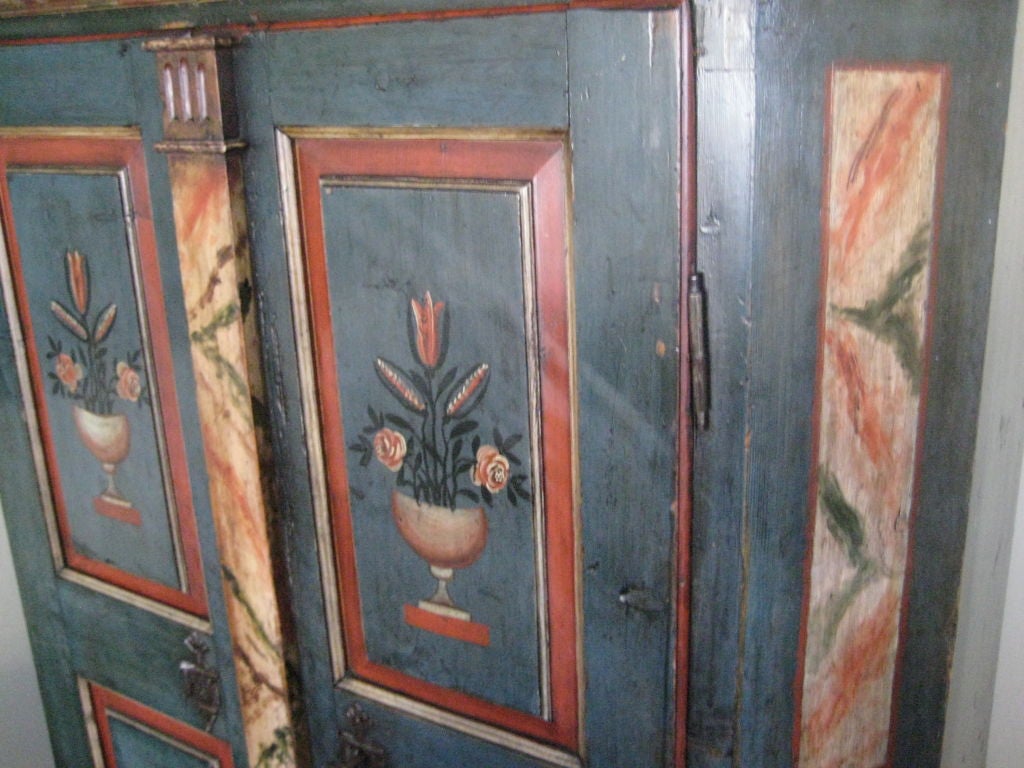Painted Austrian Marriage Cupboard 1