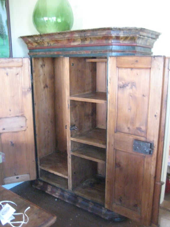 Painted Austrian Marriage Cupboard 3