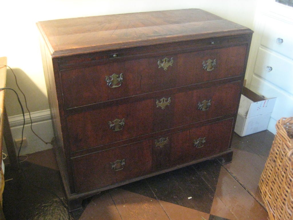 walnut chest of drawers with beautiful inlaid top