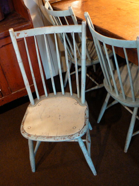 blue windsor chairs