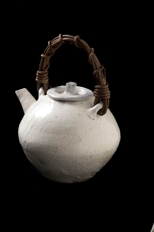 American Woodfired Ceramic Teapot by Rob Barnard For Sale