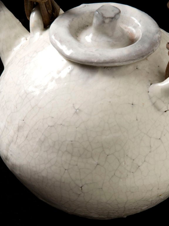 Woodfired Ceramic Teapot by Rob Barnard In Excellent Condition For Sale In New York, NY
