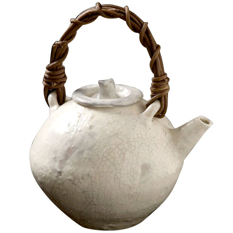 Woodfired Ceramic Teapot by Rob Barnard For Sale