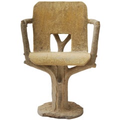 Faux Bois Cement Chair