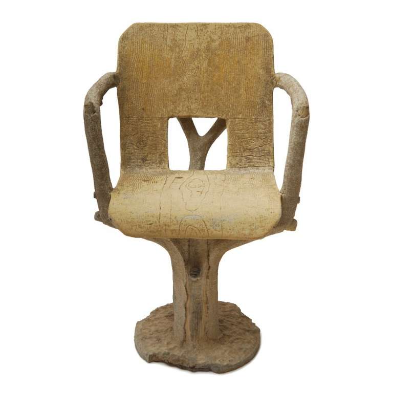 Faux Bois Cement Chair