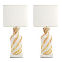 Pair of Italian Murano Lamps