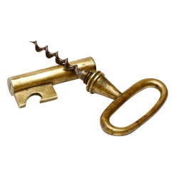 Vintage Carl Aubock Key Corkscrew with Bottle Opener