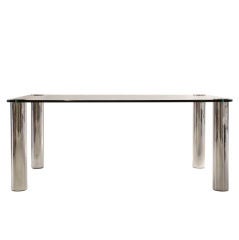 Pace Collection Nickel Plate Dining Table