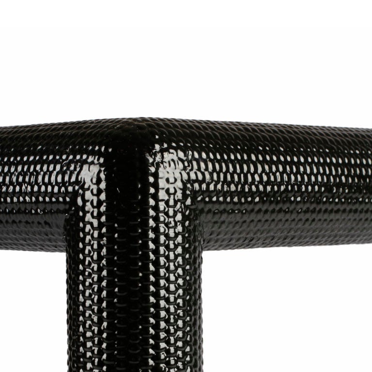 Lacquered Subway Cane Game Table