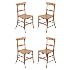 Antique 19th Century Regency Chairs, Set of 4