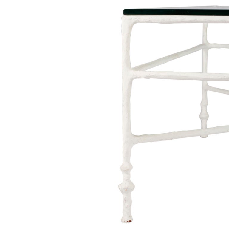 Giacometti style square coffee table. Italy. 1970s.
