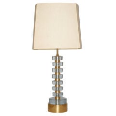 Stacked Crystal Glass Disk Lamp