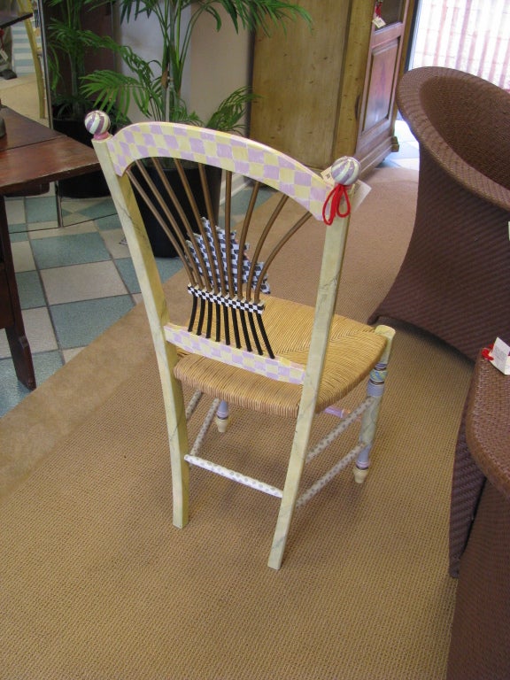 Maple MacKenzie-Childs Light Flower Basket  Side Chair