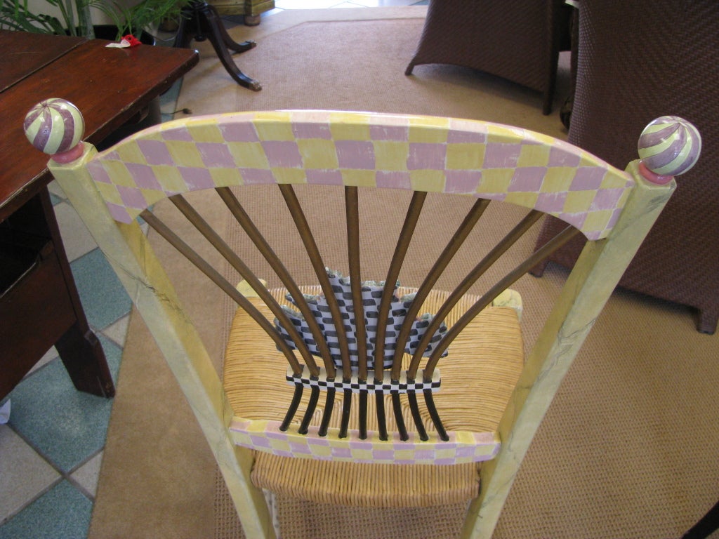 MacKenzie-Childs Light Flower Basket  Side Chair 3