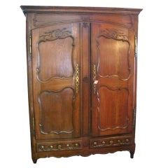 Antique Hand Carved Walnut Wardrobe/Armoire