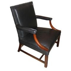 Kittinger Arm Chair with Black Leather