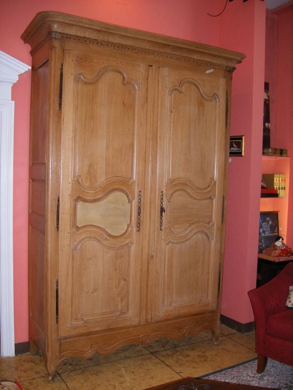 Oversized Distressed Wood Armoire