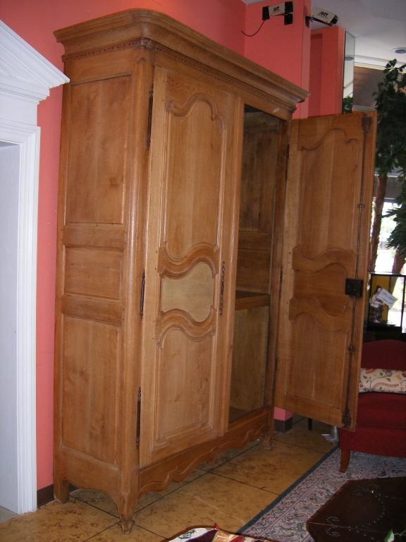 Mid-20th Century Distressed Wood Armoire