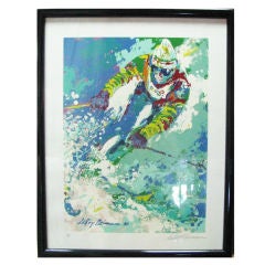 Hand Signed 
Olympic Slalom
 Litho/Serigraph by Leroy Neiman