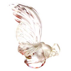 Vintage Lalique Coq Nain Crystal Rooster