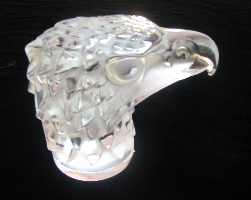Lalique Eagle Head Paperweight