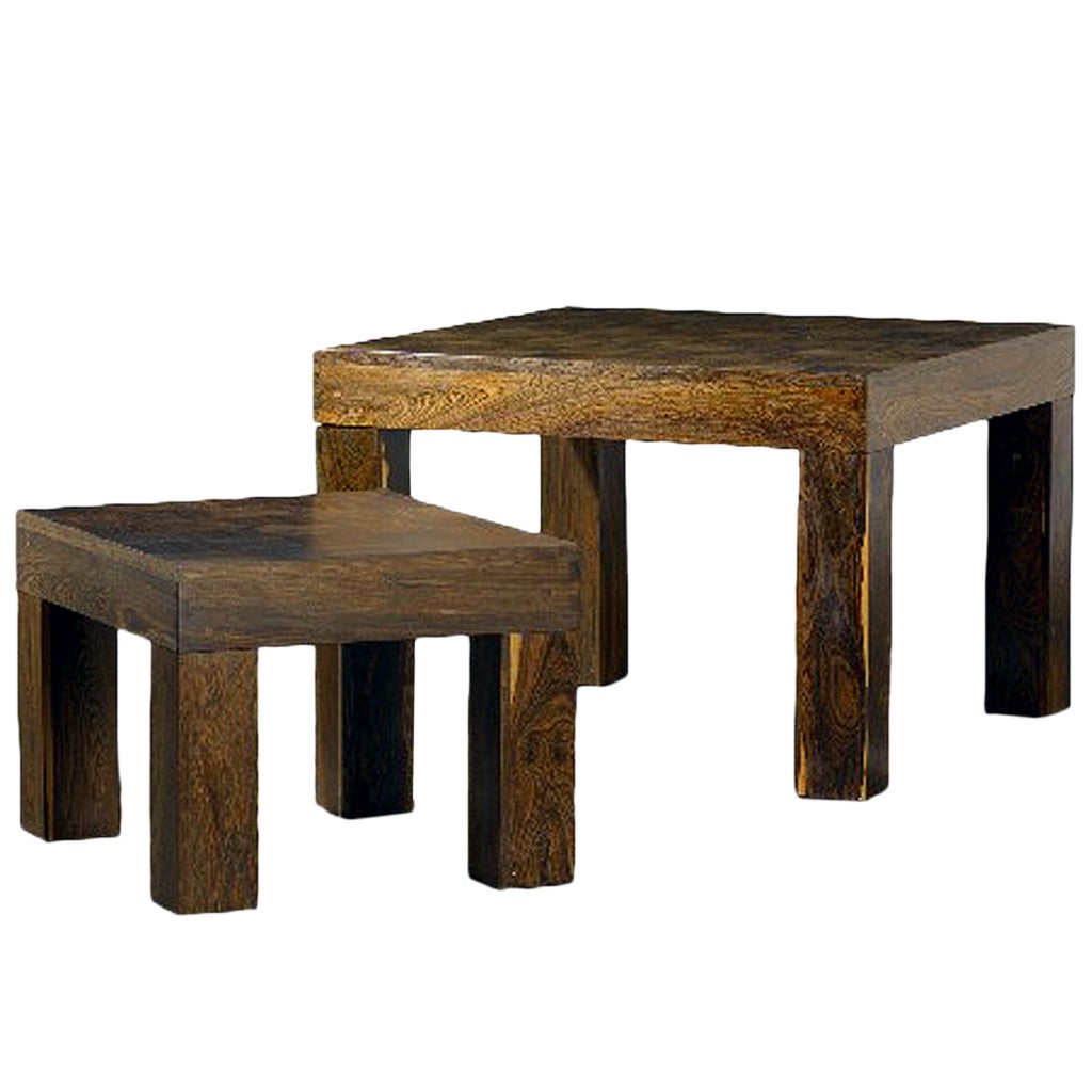 Two Rosewood Nesting Tables, Don Shoemaker