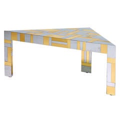 Illuminated Cityscape Corner Table by Paul Evans 11