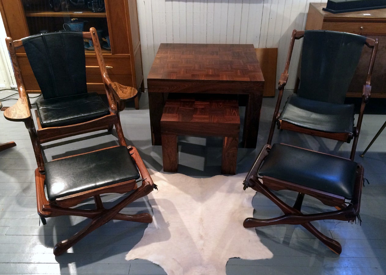 Two Rosewood Nesting Tables, Don Shoemaker For Sale 3