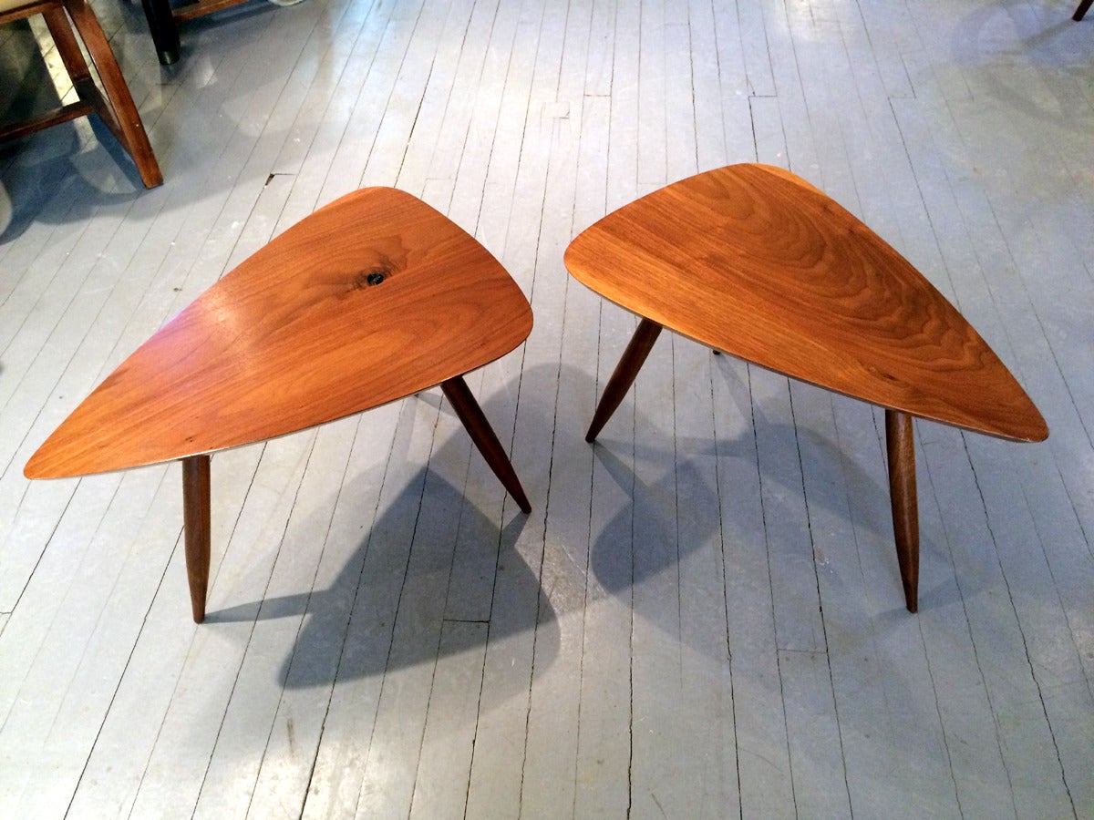 Two Walnut Table Studio Made By Phillip Llyod Powell In Good Condition For Sale In Atlanta, GA