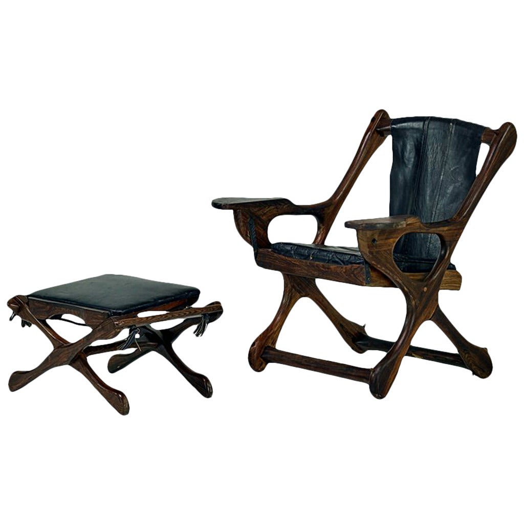 Rosewood Lounge Chair and Ottoman Don Shoemaker For Sale