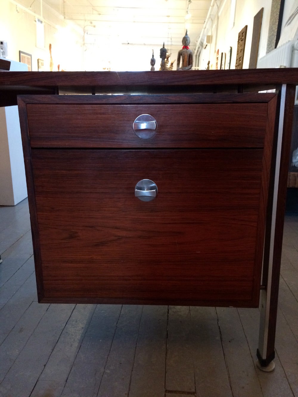 Large Danish Rosewood Executive Desk by Finn Juhl 2