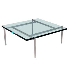 Danish glass top coffee table PK-61 Poul Kjaerholm 7