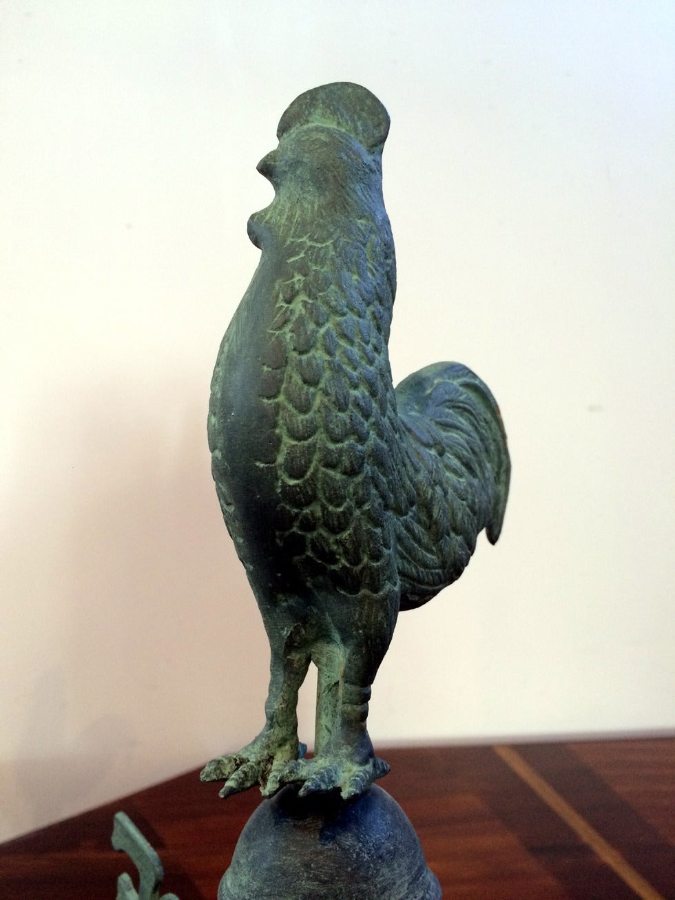 American Rooster WeatherVane on Display Stand